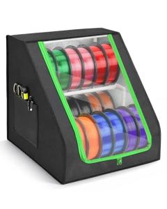 FANGSUN 3D Printer Filament Storage Box – Holds Up to 21 Spools, 2-Tier Filament Rack and Organizer Box with Stable Trapezoid Frame and Pockets for 3D Printing Enthusiasts in Home, Studio, or Workshop