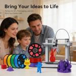 Kingroon PLA 3D Printer Filament, 10 Rolls, Dimensional Accuracy +/- 0.03 mm, 1kg Spool(2.2lbs), 1.75 mm 10KG Ten Colors (Black&White&Grey&Red&Blue&Green&Yellow&Beige&Orange&Wood Color)