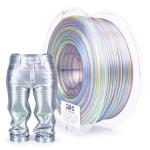 ZIRO PLA Filament 1.75mm, Glossy Multicolors 3D Printer Filament, Dyanmic Visual Effect, Fast Color Change Silk PLA Stripes Series, 2.2lbs Spool, Fit for Most 3D Printer, Hologram Stripes