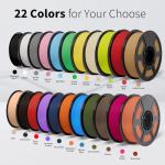 iSANMATE 250g Matte PLA Filament Bundle 1.75mm, 8 Colors 3D Printer Filaments Dimensional Accuracy +/- 0.02mm, 8 Pack 250g Spool, Black/White/Grey/Beige/Skin/Chocolate/Navy Blue/Army Green