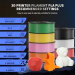 UJOYBIO 3D Printer Filament PLA Plus 1.75mm 10KG, Bundle PLA Filament 1.75mm PRO, PLA+ Filament for Most FDM 3D Printer, Dimensional Accuracy +/- 0.03 mm, 1 kg Spool, 10 Packs