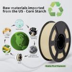 iSANMATE 250g Matte PLA Filament Bundle 1.75mm, 8 Colors 3D Printer Filaments Dimensional Accuracy +/- 0.02mm, 8 Pack 250g Spool, Black/White/Grey/Beige/Skin/Chocolate/Navy Blue/Army Green