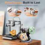 MarsWork Aluminum Reusable Spool for Refill Filament, Durable Metal Design with PTFE Ring, Compatible with Bambu Lab 3D Printers