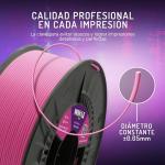 WINKLE PLA HD Fluorescent Filament 2.85 mm Electric Pink, 1 kg Spool, 3D Printer Filament Compatible with FDM Printers, 3D Printing Materials, Dimensional Accuracy +/- 0.05 mm, Easy to Print