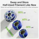 MarsWork Aluminum Reusable Spool for Refill Filament, Durable Metal Design with PTFE Ring, Compatible with Bambu Lab 3D Printers