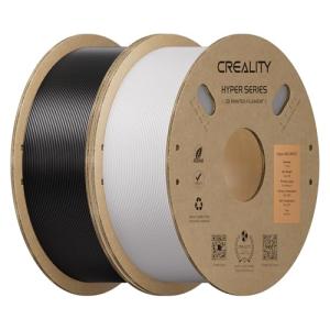 Creality ABS Filament Bundle 2KG Black&White, 3D Printer Filament ABS Designed for High Speed 350mm/s, High Impact Resistance, Odorless Non-Toxic and Without stringing or Clogging