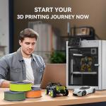 SUNLU PLA Filament Bundle 1.75mm Matte, Neatly Wound Filament, Smooth Matte Finish, 2kg in Total, 0.25kg Spool, 8 Packs, Black+White+Grey+Clay+Green+Pink+Blue+Red