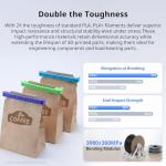 ANYCUBIC PLA Plus (PLA+), 3D Printer Filament 1.75mm Bundle, 1KG Reusable Spool, Black, White, Brown, Red, Blue, Pink, Tropical Turquoise, Peach Pink, Interstellar Violet, Spring Leaf, 10KG in Total