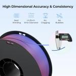 Creality PLA+ Filament 1.75mm Rainbow 4KG, 3D Printer Filament 4 Pack 1kg Cardboard Spool, Strong Toughness, No-Tangling, Accuracy +/-0.02mm, Multi-Color 3D Printing Filament for Most FDM Printers