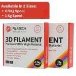 Filatech 3D Printer Filament FilaFlexible40, 1.75mm -/+0.03mm 0.5kg, Natural White, Made in UAE