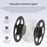 ANYCUBIC PLA Plus (PLA+), 3D Printer Filament 1.75mm Bundle, 1KG Reusable Spool, Black, White, Brown, Red, Blue, Pink, Tropical Turquoise, Peach Pink, Interstellar Violet, Spring Leaf, 10KG in Total