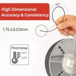 Filatech 3D Printer Filament FilaFlexible40, 1.75mm -/+0.03mm 0.5kg, Natural White, Made in UAE