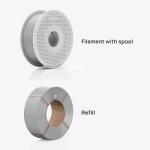 Bambu Lab PLA Silk+ Filament 1.75mm 1kg Spool - PLA 3D Printer Filament, Smooth Finish, Low Warp, Easy to Print, Compatible with Bambu Lab & Most FDM 3D Printers - Titan Gray (13108) - Spool