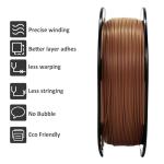 GEEETECH Matte PLA Filament 1.75mm Brown, 1kg Spool (2.2 lbs) 3D Printer Filament Matte Surface Texture & Low Warping, Dimensional Accuracy +/- 0.02 mm, Fit Most FDM Printers