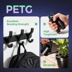 PETG Filament Gloss Black 1kg, Durability 3D Printer Filament, High Strength, Low Odor, Low Warping, Vacuum Sealed for FDM Printers, Perfect for Functional Parts, Outdoor Gear, or Daily Organizers