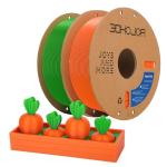 3DHoJor 3D Printing Filament Basic PLA Filament Bundle 1.75mm Cardboard Spool Dimensional Accuracy +/- 0.03 mm Fit Most 3D FDM Printer 1KG*2 spools-Green+Orange