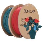 3DHoJor Matte PLA Filament 1.75mm, Upgrade 1kg*2 Bundle Cardboard Spool PLA Filament 1.75 PLA 3D Printing Filament, Print with Most 3D Printers Using 3D Filament-Fire Engine red+Morandi Green