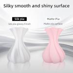 3DHoJor Silk PLA Filament 1.75mm, PLA Filament 1.75mm Silk Shiny 3D Printer Filament, 1kg*2 Cardboard Spool, Dimensional Accuracy +/- 0.03 mm, Fit Most FDM Printer(Silk White+Pink)