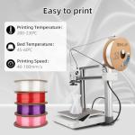 3DHoJor Silk PLA Filament 1.75mm, PLA Filament 1.75mm Silk Shiny 3D Printer Filament, 1kg*2 Cardboard Spool, Dimensional Accuracy +/- 0.03 mm, Fit Most FDM Printer(Silk White+Pink)