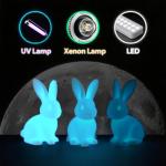 Clear Sky Blue Glow in The Dark 1.75mm PLA Filament with Smooth Surface, Bright Luminous Blue 3D Printer Filament, 1kg (2.2lbs) Plastic Spool 3D Printing PLA Filament Rod