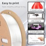 3DHoJor Silk PLA Filament 1.75mm, PLA Filament 1.75mm Silk Shiny 3D Printer Filament, 1kg*2 Cardboard Spool, Dimensional Accuracy +/- 0.03 mm, Fit Most FDM Printer(Silk White+Pink)