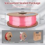 3DHoJor Silk PLA Filament 1.75mm, PLA Filament 1.75mm Silk Shiny 3D Printer Filament, 1kg*2 Cardboard Spool, Dimensional Accuracy +/- 0.03 mm, Fit Most FDM Printer(Silk White+Pink)
