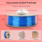 3DHojor TPU Filament 1.75mm TUP95A 3D Printer Filament Flexible Soft 3D Filament 1KG*2 Bundle fit Most FDM 3D Printers Dimensional Accuracy +/- 0.03 mm-Transparent Red/Blue