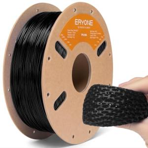 ERYONE TPU Filament 1.75mm +/-0.03mm, Flexible TPU 85A 3D Printer Filament 1kg Spool(2.2 lbs), Ideal for Footwear, Protective Gear, Black