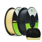 Creality Colorful Soleyin Ultra PLA 3D Printer Filament 1.75mm, 300mm/s Speed, +/-0.02mm Accuracy, Quick Cooling & Shaping, 1kg Spool (2.2lbs), Black + Pineapple Yellow Combo