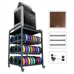 ARTINRACK 2026 Upgraded AC4 Heavy Duty 3D Printer Table Stand with High Density Polymer Vibration Damping Pads, 4 Tier 3d Filament Storage Rack with Wider Wheels for Home Office, Workshop Studio