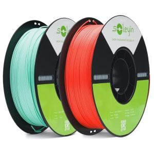Creality Colorful Soleyin Ultra PLA 3D Printer Filament 1.75mm, Christmas Color Series (Red & Green), 300mm/s High-Speed, ±0.02mm Accuracy, 1kg Spool, for Creality Ender K1/K1C/K2 Pro/Plus