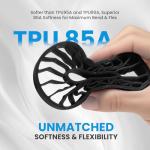 ERYONE TPU Filament 1.75mm +/-0.03mm, Flexible TPU 85A 3D Printer Filament 1kg Spool(2.2 lbs), Ideal for Footwear, Protective Gear, Black