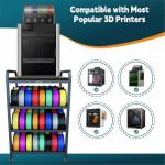 ARTINRACK 2026 Upgraded AC4 Heavy Duty 3D Printer Table Stand with High Density Polymer Vibration Damping Pads, 4 Tier 3d Filament Storage Rack with Wider Wheels for Home Office, Workshop Studio