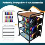 ARTINRACK 2026 Upgraded AC4 Heavy Duty 3D Printer Table Stand with High Density Polymer Vibration Damping Pads, 4 Tier 3d Filament Storage Rack with Wider Wheels for Home Office, Workshop Studio