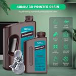 SUNLU Upgraded 3kg Standard Resin for 3D Printer, 405nm UV-Curing Resin LCD/DLP/SLA 3D Printers, High Compatibility 3D Printer Resin, 3000g Grey