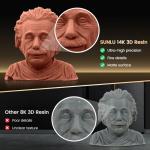 SUNLU 14K Water-Washable Standard Resin 3000g, High Precision for Miniatures, Water-Washable 3D Printer Resin, Fast Curing for LCD/DLP/SLA 3D Printers, 2KG Dark Grey