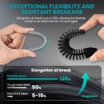 SUNLU Flexible 3D Printer Resin, 66A 3D Printing Resin for Printing Soft and Flexible Items, Bendable and Not Brittle, Fast Curing 405nm UV Photopolymer Resin. 1000G Gray