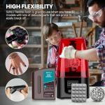 SUNLU Flexible 3D Printer Resin, 66A 3D Printing Resin for Printing Soft and Flexible Items, Bendable and Not Brittle, Fast Curing 405nm UV Photopolymer Resin. 1000G Gray