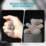 SUNLU Flexible 3D Printer Resin, 66A 3D Printing Resin for Printing Soft and Flexible Items, Bendable and Not Brittle, Fast Curing 405nm UV Photopolymer Resin. 1000G Gray