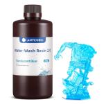 ANYCUBIC Water Washable 3D Printer Resin 2.0, 405nm High Precision 3D Resin, Low Shrinkage Photopolymer Resin for 4K/8K/12K Capable LCD DLP Resin 3D Printer Printing (Clear Blue, 1000g)