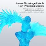 ANYCUBIC Water Washable 3D Printer Resin 2.0, 405nm High Precision 3D Resin, Low Shrinkage Photopolymer Resin for 4K/8K/12K Capable LCD DLP Resin 3D Printer Printing (Clear Blue, 1000g)