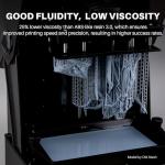 ELEGOO ABS-Like Resin 3.0+, Upgraded 3D Printer Photopolymer Resin, Higher Heat-Resistance Fast Curing High Precision Non-Brittle, Smoky Black 2000g