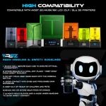 Rez Resin 1 kg, Essential Grey UV Photopolymer Resin for SLA/DLP/LCD 3D Printers, Ultra-High Detail, Fast-Curing Tough Resin for Highly Detailed Models, high Strength and Low Odor, 2K 4K 6K 8K