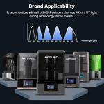 ANYCUBIC 3D Printer Resin Bundle, ABS-Like 3.0 Resin for 8K/14K/16K 3D Printing, Strong Strength, High Precision, Low Odor, Wide Compatibility for All LCD Resin 3D Printers (Clear, 4kg)