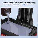 ELEGOO Upgraded Water Washable Resin 2.0, 3D Printer Resin with Low Viscosity and High Precision, 405nm Rapid UV-Curing Photopolymer Resin, 3D Resin for LCD/DLP 3D Printing, Clear Red 2000G