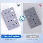 ELEGOO Upgraded Water Washable Resin 2.0, 3D Printer Resin with Low Viscosity and High Precision, 405nm Rapid UV-Curing Photopolymer Resin, 3D Resin for LCD/DLP 3D Printing, Clear Red 2000G