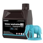 ELEGOO Water Washable Resin 2.0, 405nm UV-Curing 3D Printer Resin with Lower Viscosity, Higher Toughness, Compatible with Saturn Mars Jupiter MSLA DLP LCD 3D Printers, Blue 2KG