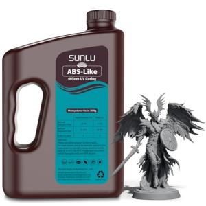 SUNLU Upgraded 3000G ABS Like Resin for 3D Printer, 405nm UV-Curing Resin LCD/DLP/SLA 3D Printers, 3D Printer Resin Fit Most Brand, Dark Grey 3kg