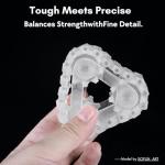 Siraya Tech Magna Durable Clear Resin – Tough & High Impact Resistance, Ultra-Fast Printing at 200um Layers, See-Thru Capable & Colorable 3D Printing Resin for Engineering (1kg)