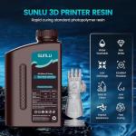 SUNLU 2KG Water-Washable ABS-Like Resin, Combines Toughness & Easy Wash, Non-Brittle High Precision Resin with Low Shrinkage & Fast Curing, for Most LCD/DLP/SLA 3D Printers, 2000G Grey